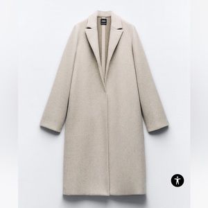 ZARA Coat with Lapel Collar